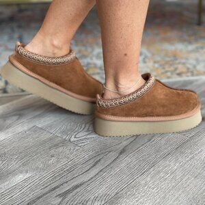 Corkys Pillow Talk in Tobacco Faux Suede